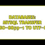 Optimiza la codificación: Charset ISO 8859-1 en MySQL