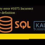 Cómo solucionar error 1075 en MySQL