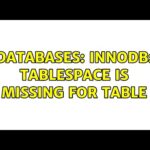 Solucionar el error table mysql innodb_table_stats not found en MySQL.