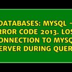 Cómo solucionar error Lost connection to MySQL server during query en 30.000 segundos.