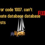 Solución para el error mysql can't create database