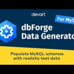 Generador de datos para MySQL: DBForge Data Generator