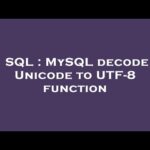 mysql utf8 decode