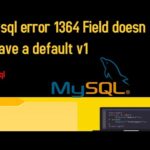 mysql error 1364