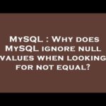 mysql not equal null