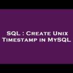 Cómo convertir de Unix Timestamp a MySQL.