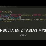 Consulta de varias tablas en MySQL con PHP