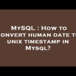 Convertir Unix Time a Fecha en MySQL