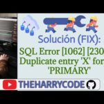 Cómo solucionar el error 1062 de MySQL