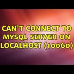 Solución al error 10060 en MySQL Workbench