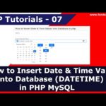 Manejo de fechas con Input Type Date en PHP y MySQL