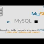 Cómo renombrar una tabla en MySQL