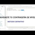 Cómo cambiar la contraseña de MySQL en simples pasos