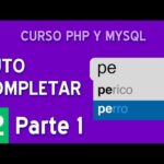 Autocompletar formulario con PHP y MySQL