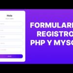 Formulario de registro con PHP y MySQL: ¡Regístrate ahora!