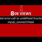 Solución al error call to undefined function mysql_connect