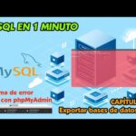 Exportar base de datos MySQL desde la consola