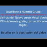 Descarga gratis el Curso de MySQL en PDF