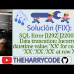 Cómo solucionar el error code 1292 de MySQL