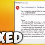 Solución al error could not create connection to database server mysql
