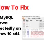 Solución al error MySQL shutdown unexpectedly