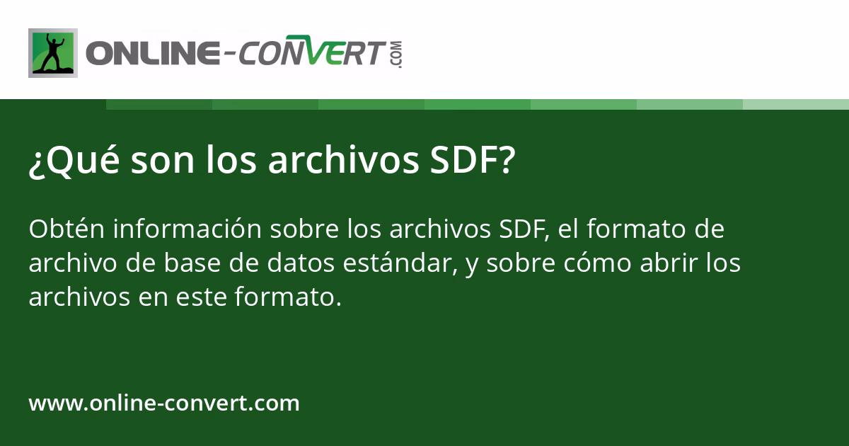 ¿Qué es un archivo SDF?