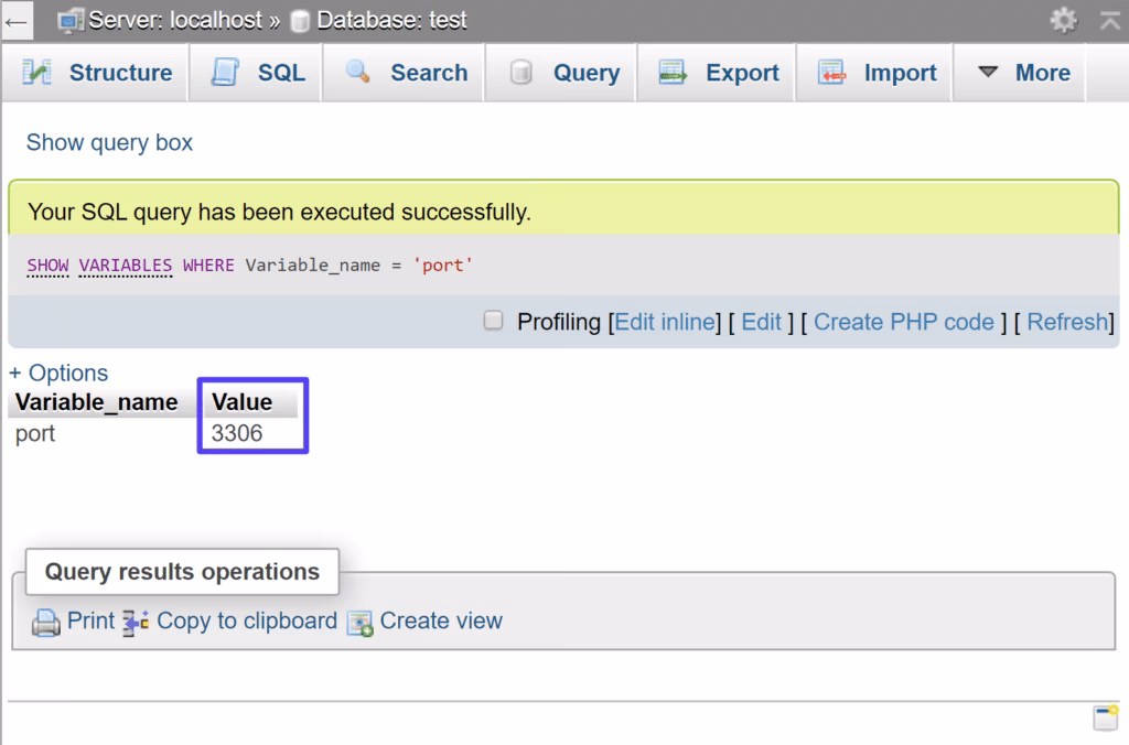 ¿Cómo ver puertos en MySQL?