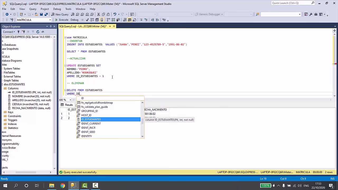 ¿Cómo actualizar una base de datos en SQL?