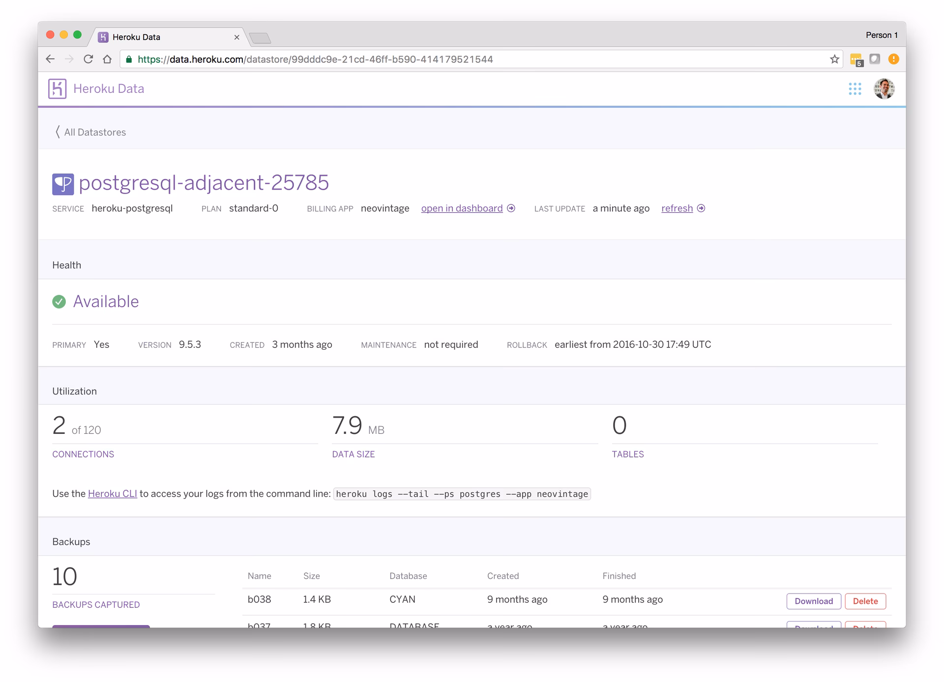 ¿Heroku tiene bases de datos?