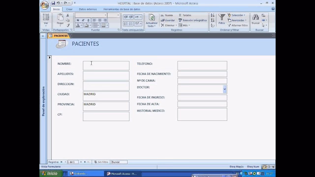 ¿Qué base de datos utiliza MS Access?