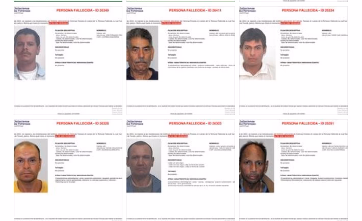 ¿Dónde puedo ver las personas fallecidas por nombre y apellido?