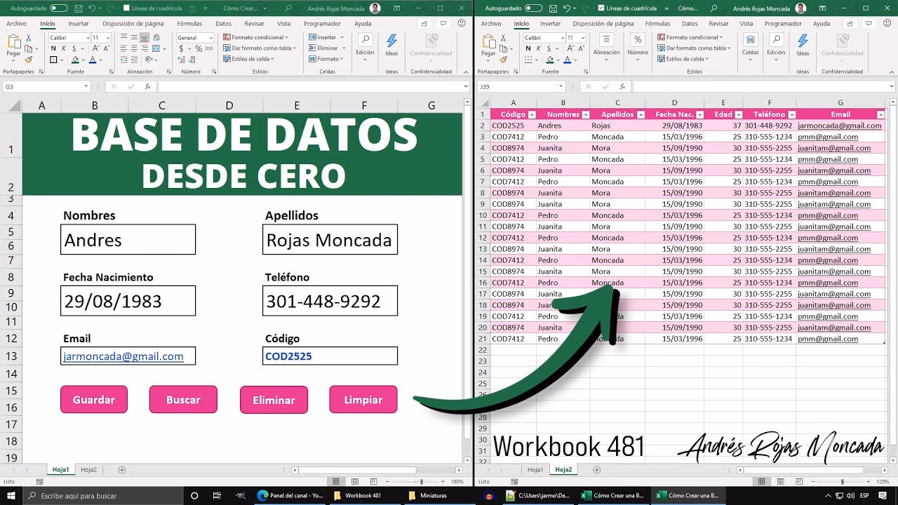 ¿Puede Excel crear una base de datos?