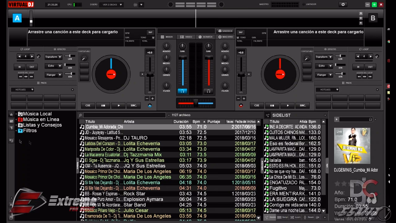 ¿Dónde está la base de datos de Virtual DJ?