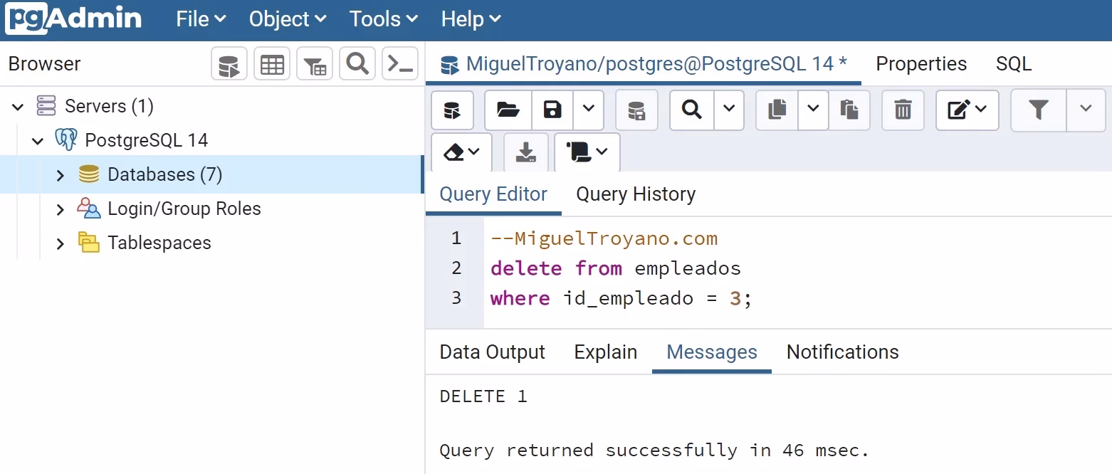 ¿Cómo elimino una base de datos en Postgres?