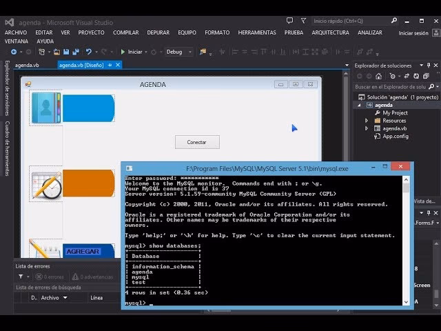 ¿Cómo puedo conectar mi base de datos con Visual Studio?