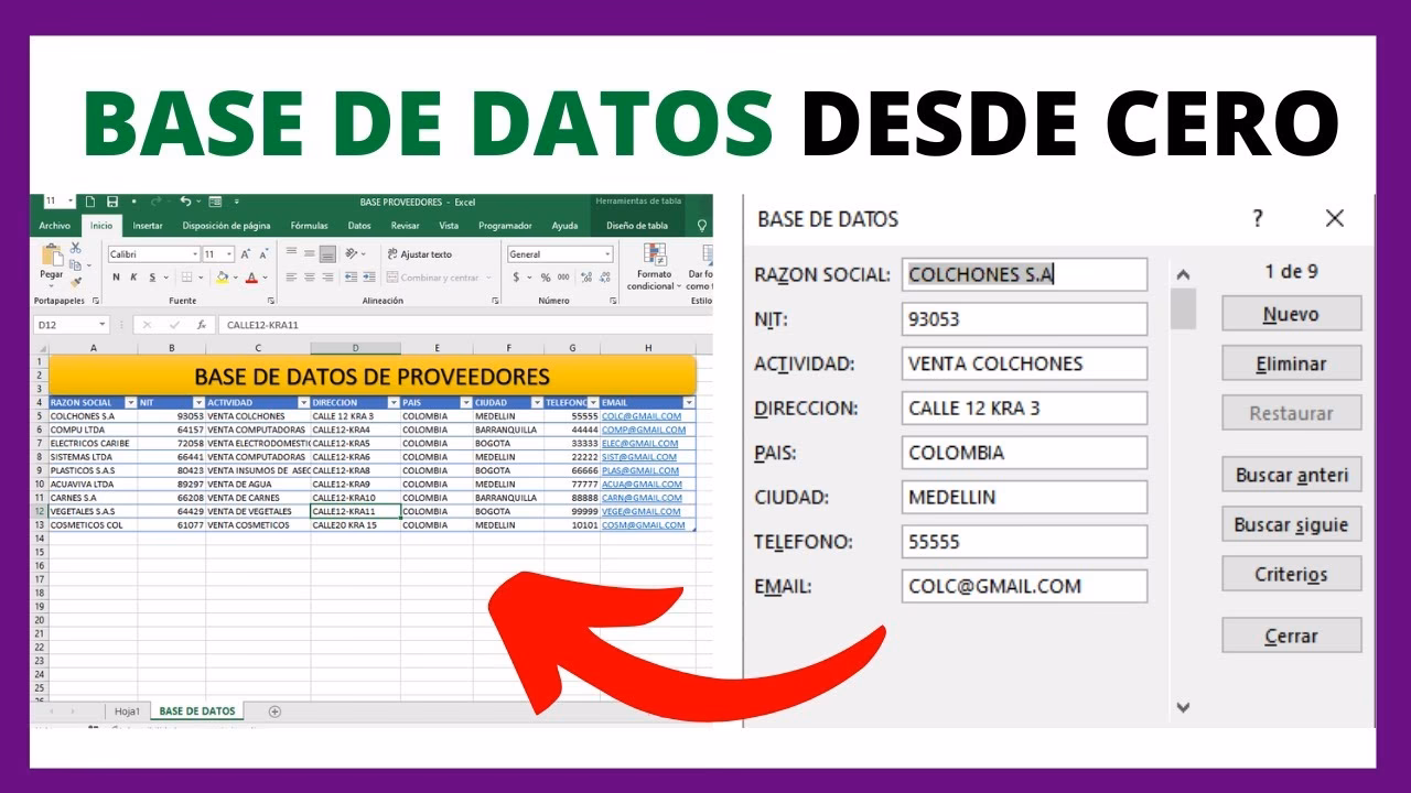 ¿Qué lleva una base de datos de productos?