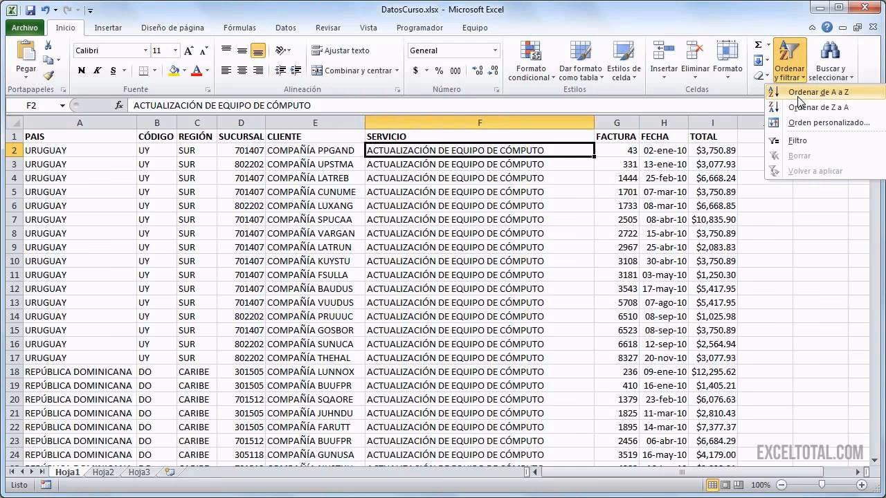 ¿Qué es el ordenamiento en una base de datos?