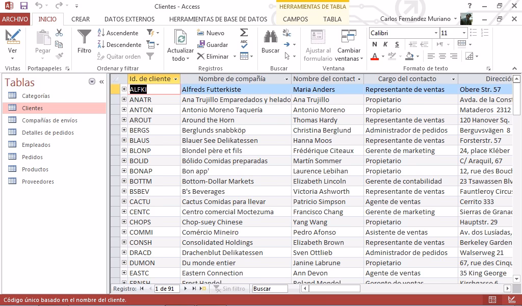 ¿Qué permite a los estudiantes hacer una base de datos en Access?
