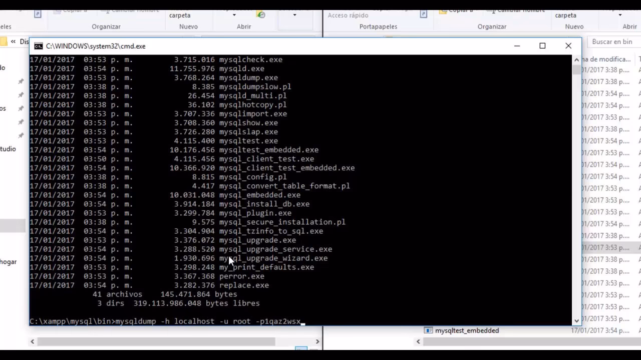 ¿Cómo realizar un respaldo de base de datos en MySQL?