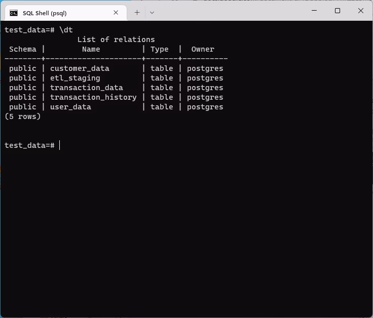 ¿Cómo listar bases de datos en postgres?