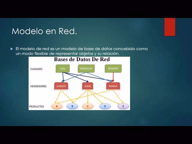 ¿Qué es un modelo de red en una base de datos?