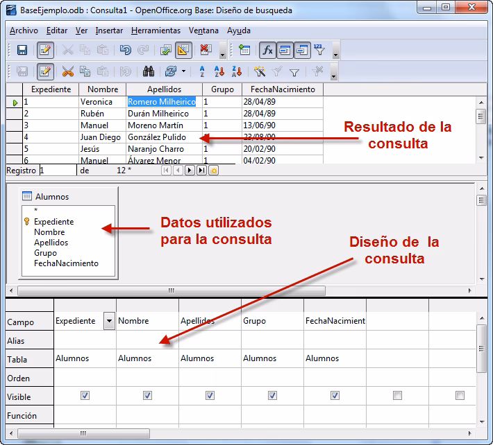 ¿Cuál es el propósito de las consultas de bases de datos?
