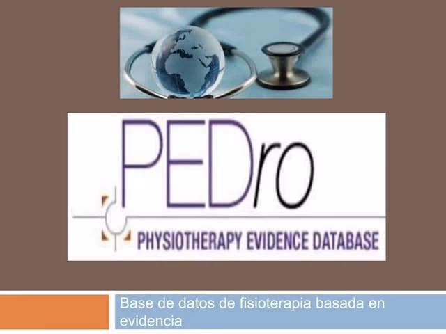 ¿Cómo buscar en la base de datos PEDro?