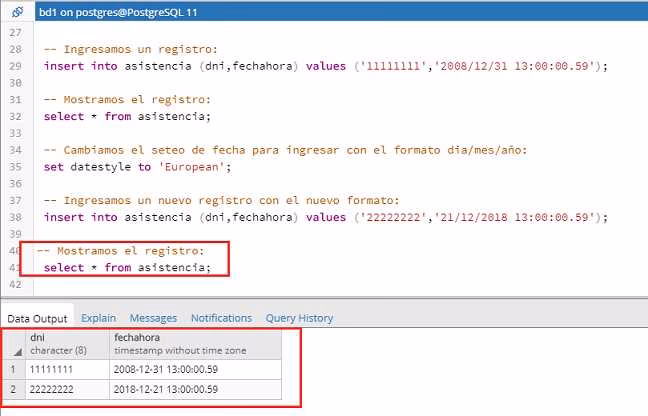 ¿Cuál es la diferencia entre datetime y TIMESTAMP?