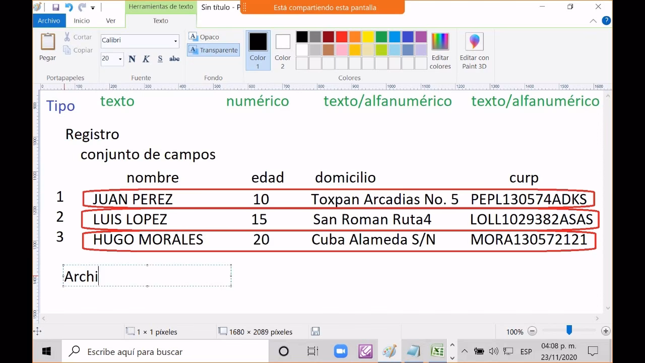 ¿Qué es un campo en una base de datos?