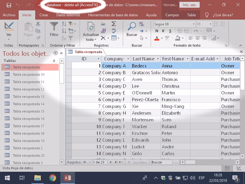 ¿Cómo recuperar datos de MS Access?