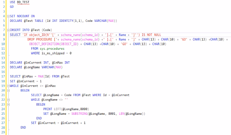 ¿Qué es un script SQL con ejemplo?