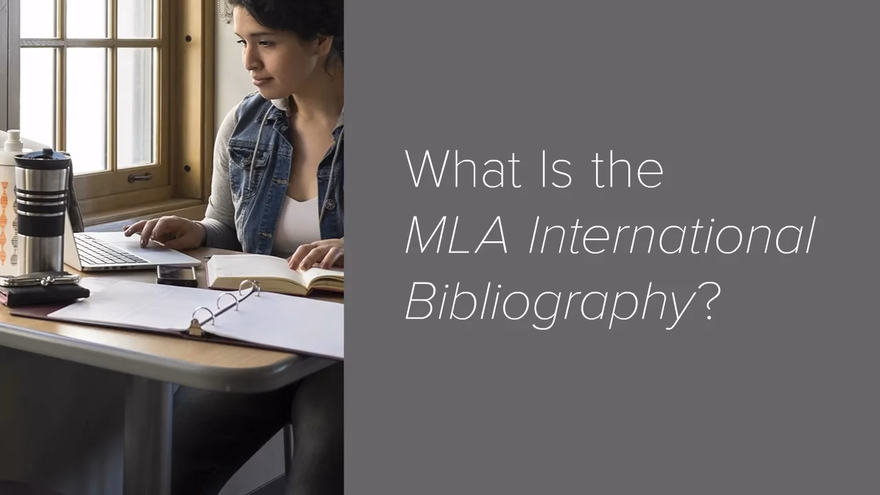 ¿MLA International Bibliography es una base de datos?