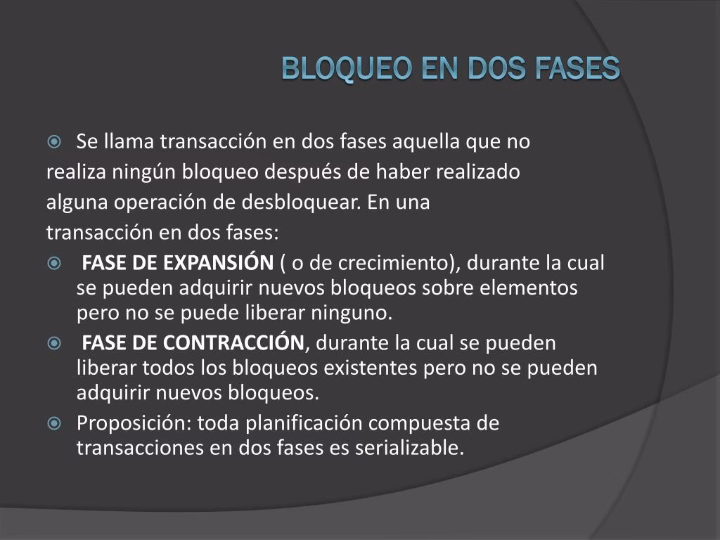 ¿Cuáles son los tipos de bloqueo en una base de datos?