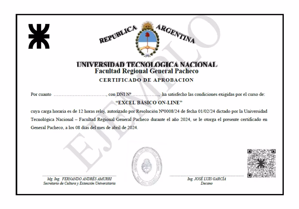 ¿Qué cursos tiene la UTN?